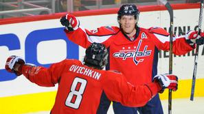 Nicklas Backstrom in Aleksander Ovečkin