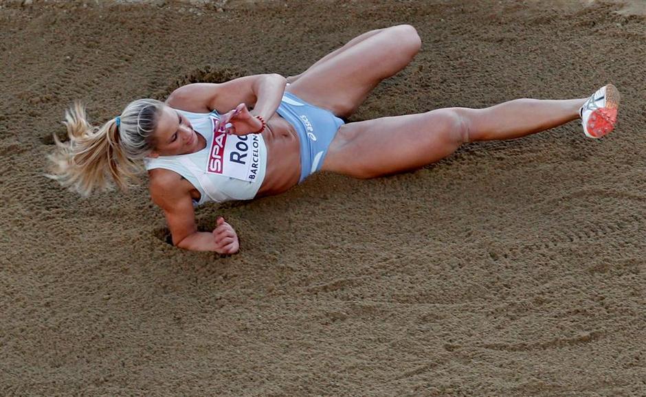 Snežana Rodič je skočila 14,23 metra in zmagala v troskoku. (Foto: Reuters) | Avtor: Reuters