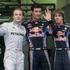 VN Malezije 2010 kvalifikacije prvi trije Rosberg Webber Vettel