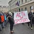 Protest proti Acti v Ljubljani