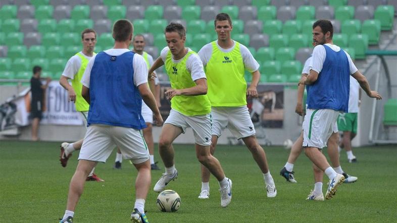 Olimpija Ljubljana trening v Stožicah