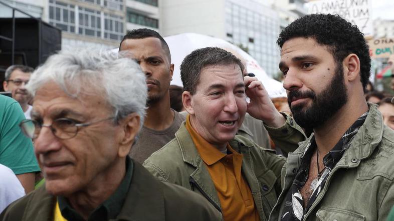 Glenn Greenwald z možem Davidom Mirando