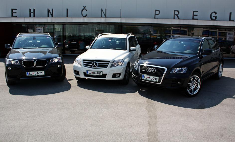 Primerjalni test: Audi Q5 2,0 TDI quattro, BMW X3 xDrive 20d in mercedes-benz GL