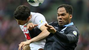 Lescott Lewandowski Poljska Anglija kvalifikacije SP 2014 Varšava