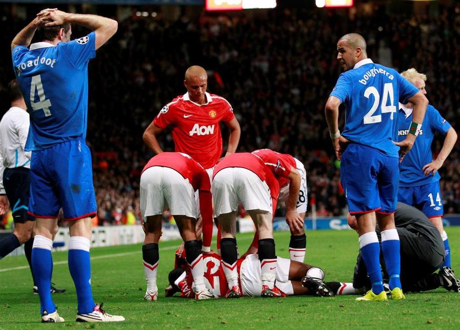 Antonio Valencia Kirk Broadfoot Madjid Bougherra Steven Naismith Wes Brown