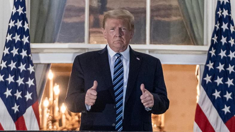 Donald Trump ob vrnitvi v Belo hišo