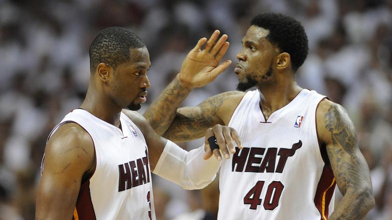 Udonis Haslem in Dwyane Wade