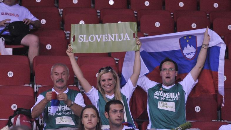 slovenski navijači Slovenija ZDA SP košarka 2010