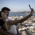 Bospor stolp Galata Carigrad Turčija turisti