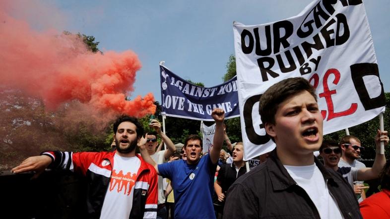 Premier League Anglija navijači protest vstopnice cena Regent's Park pohod