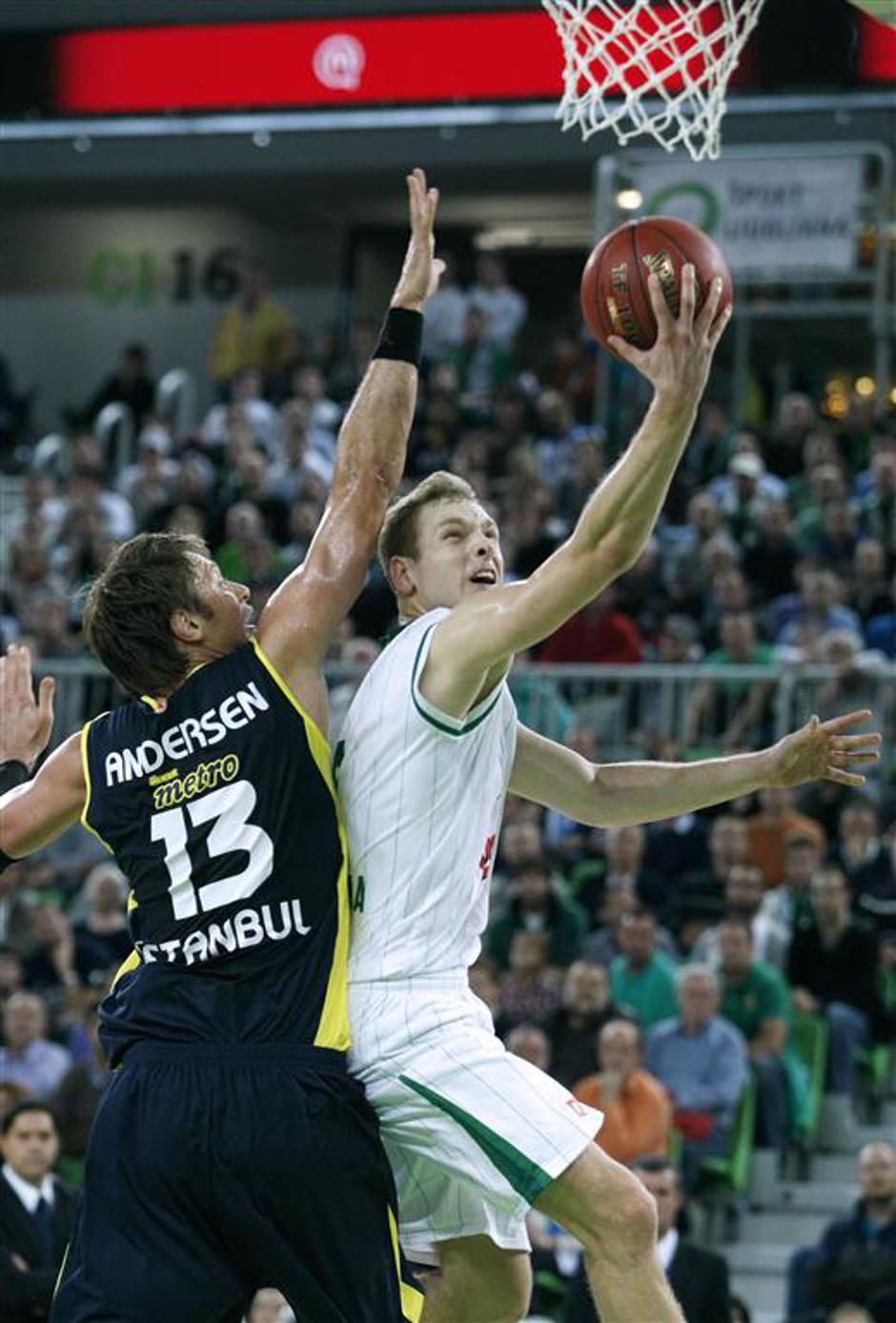 Blažič Andersen Union Olimpija Fenerbahče Evroliga Stožice | Avtor: Saša Despot