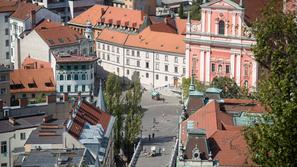 Ljubljana iz ljubljanskega gradu.