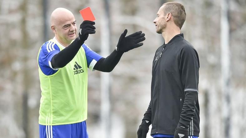 Aleksander Čeferin in Gianni Infantino