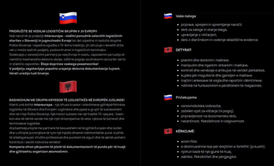 oglas albanščina intereuropa | Avtor: TikTok