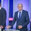 Dejan Židan in Janez Janša na soočenju predsednikov strank