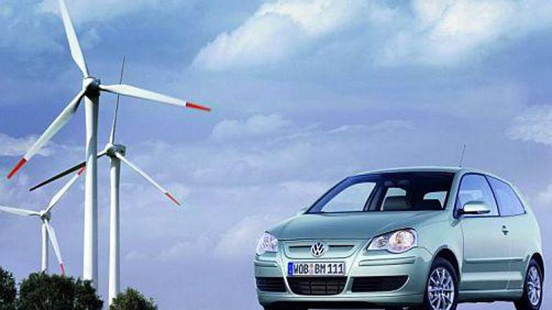 Volkswagnov polo blue motion z 1,4-litrskim dizelskim motorjem, ki v zrak spusti