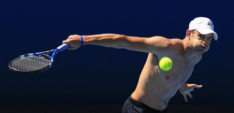 trening Melbourne 2010 Andy Roddick