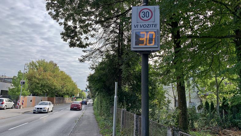 Meritve hitrosti Cesta v Mestni log