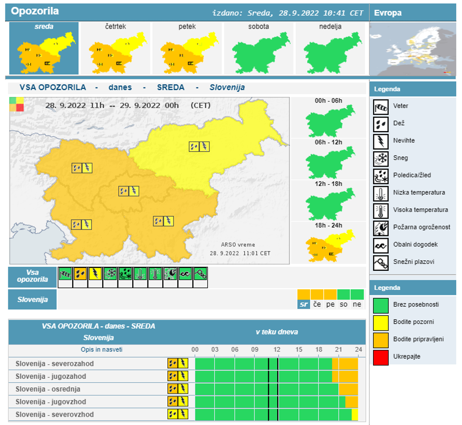 Arso alarm | Avtor: Arso