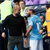 Pep Guardiola in Sergio Agüero