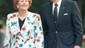 Margaret Thatcher in Ronald Reagan. (Foto: Reuters)