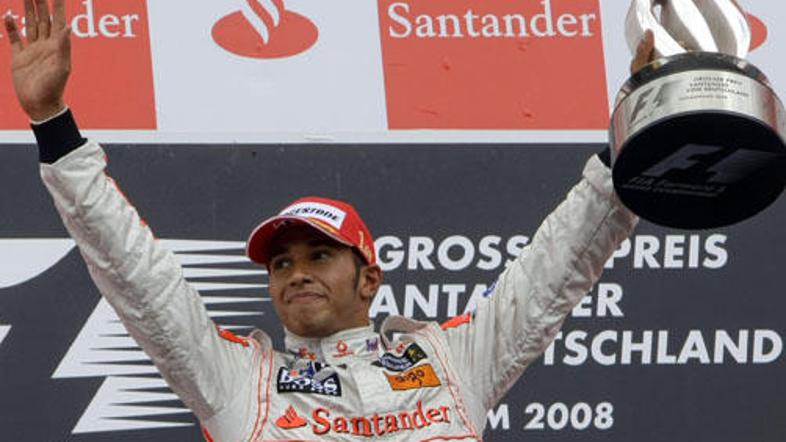 Hamilton je gledalcem v Hockenheimu postregel z izvrstno vožnjo in zasluženo zma