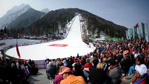 poleti Planica letalnica navijači 2010