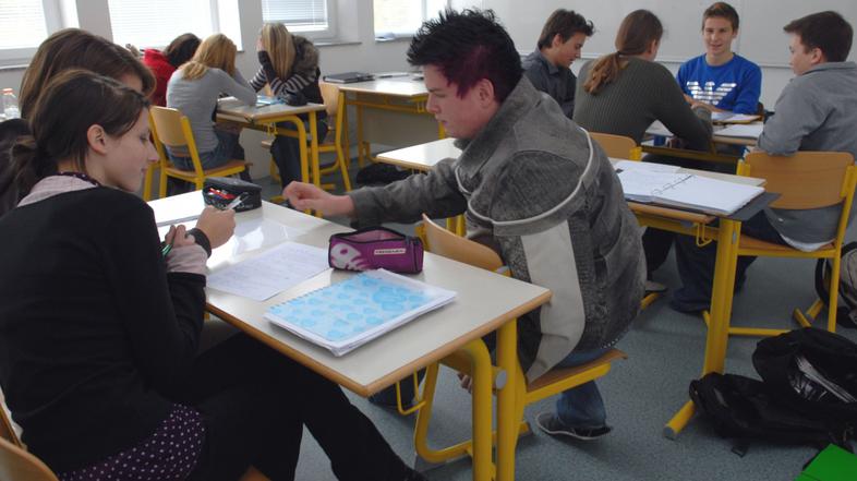 slovenija 22.10.07, euro sola, ucenci, pouk, solske klopi, foto Dejan Mijovic