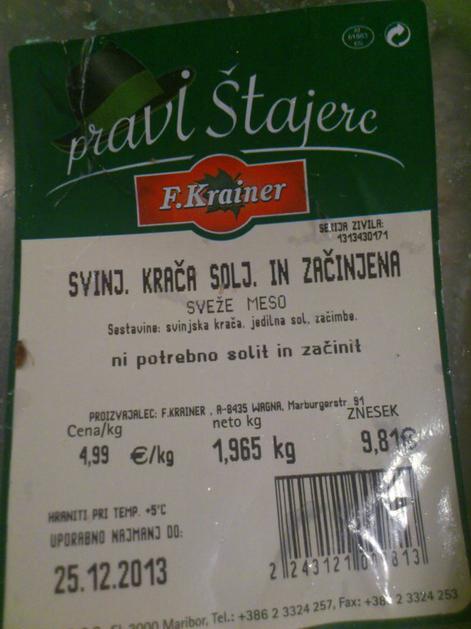 Pokvarjena krača iz Spara 