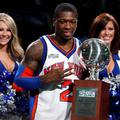 Nate Robinson je v tekmovanju v zabijanju po letu 206 in 2008 zmagal že tretjič.
