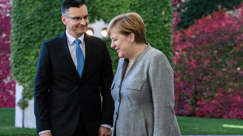 Marjan Šarec in Angela Merkel