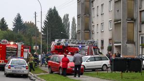 požar, Maribor, stanovanjski blok