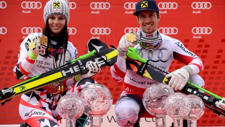 Anna Fenninger in Marcel Hirscher