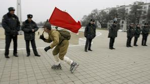 Protestnik v mestu Rostov na Donu