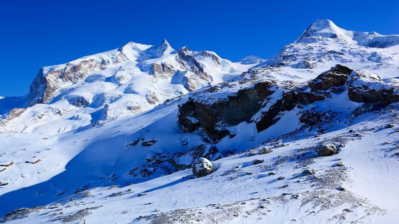 Dufourspitze gore Švicarske Alpe