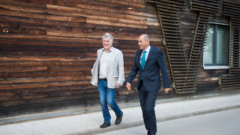 Miro Petek in Janez Janša