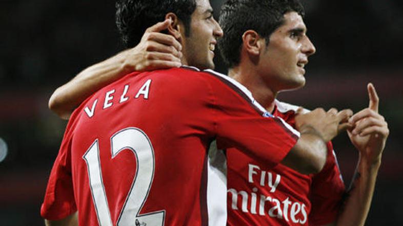 Arsenalova prihodnost: Carlos Vela in Fran Merida.