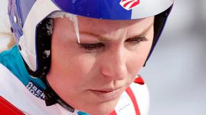 Vonn padec čelada Val d'Isere smuk svetovni pokal alpsko smučanje