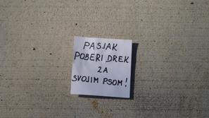 Koseze, pasji drek 