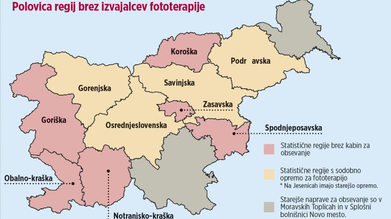 Zemljevid fototerapija