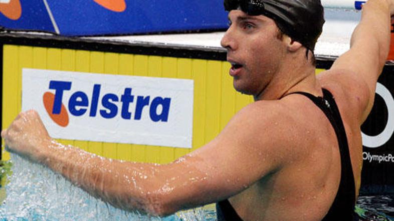 Grant Hackett bo v Pekingu naskakoval tretji zaporedni naslov v disciplini 1500 