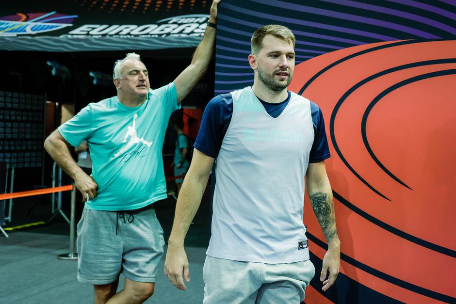 trening košarkarske reperezentance slovenije, eurobasket 2025, saša dončić, luka dončić | Avtor: Saša Despot