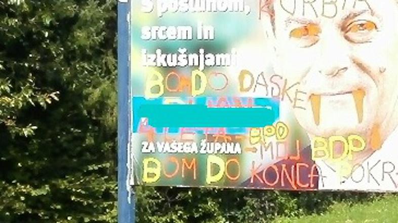Oskrunjen plakat