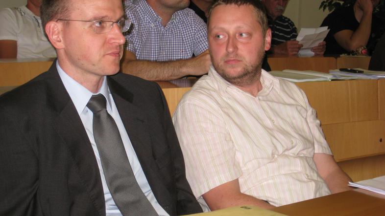 Primož Gabrič (ob njem na desni Janko Omerzu) ni več koordinator projekta, saj g