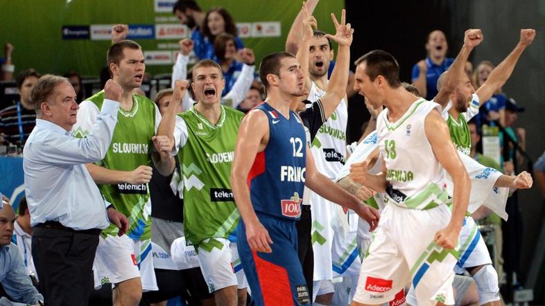 Slovenija Francija EuroBasket četrtfinale Stožice Ljubljana Maljković Lorbek