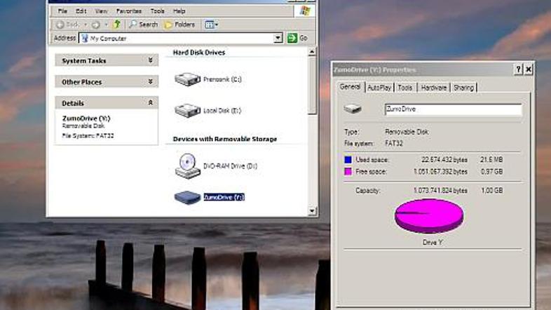 Zumo nima posebnega uporabniškega vmesnika: predstavlja se le kot nov pogon v va