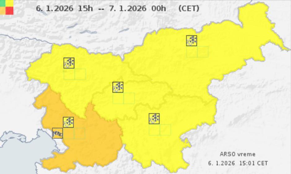 oranžno opozorilo zaradi burje na primorskem | Avtor: zajem zaslona