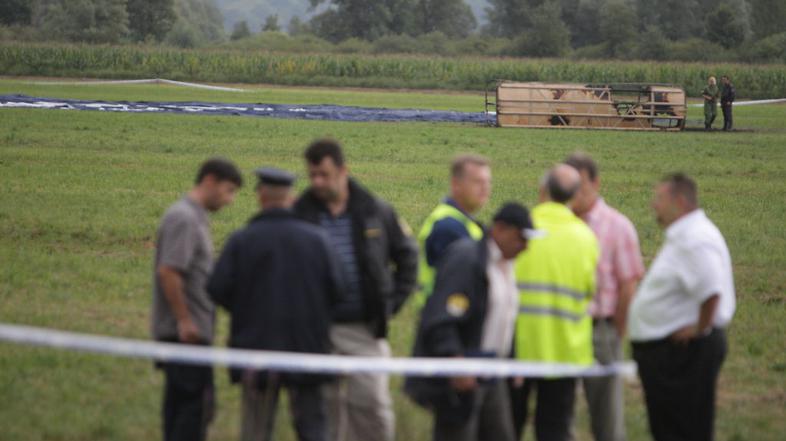 Nesreča balona v Ljubljani.