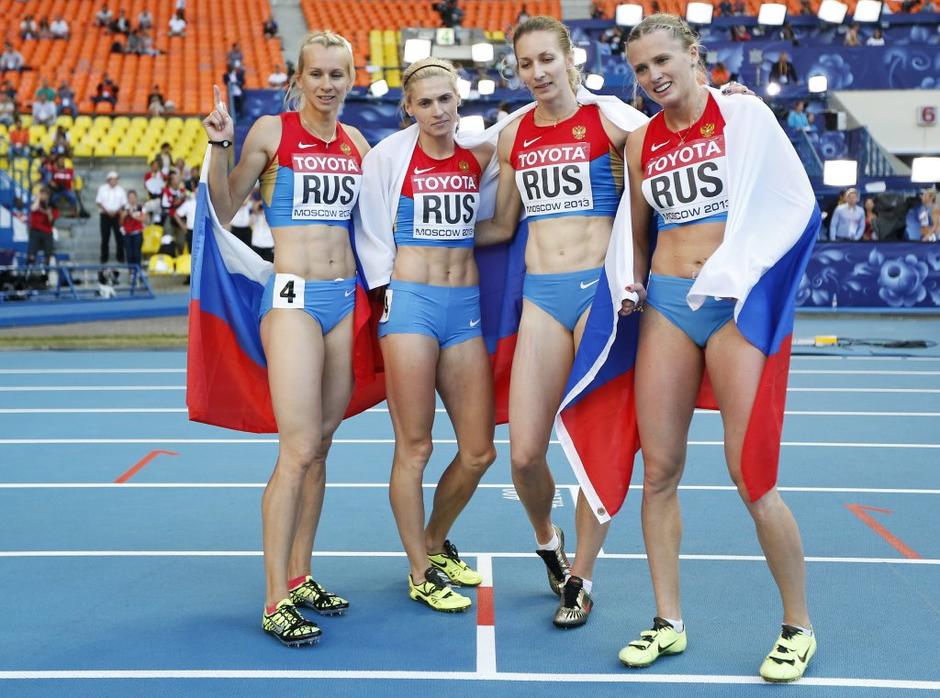 Julia Gušina, Tatjana Firova, Ksenija Rišova, Antonina Krivošapka | Avtor: EPA