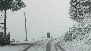 Sneg, zasnežena cesta